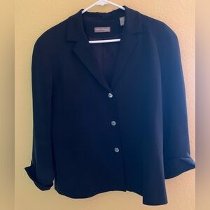 Valerie Stevens Women's Black Silk Acetate Blazer Business Dress Jacket 10